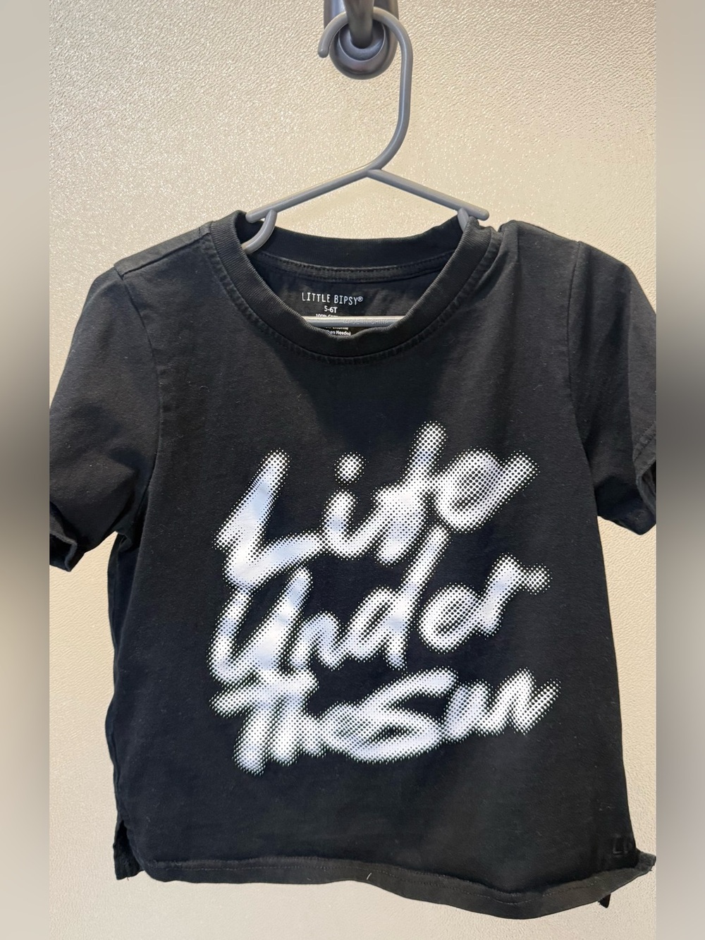 Little Bipsy Black Tee with White 'Life Under The Sun' Graphic 5-6T
